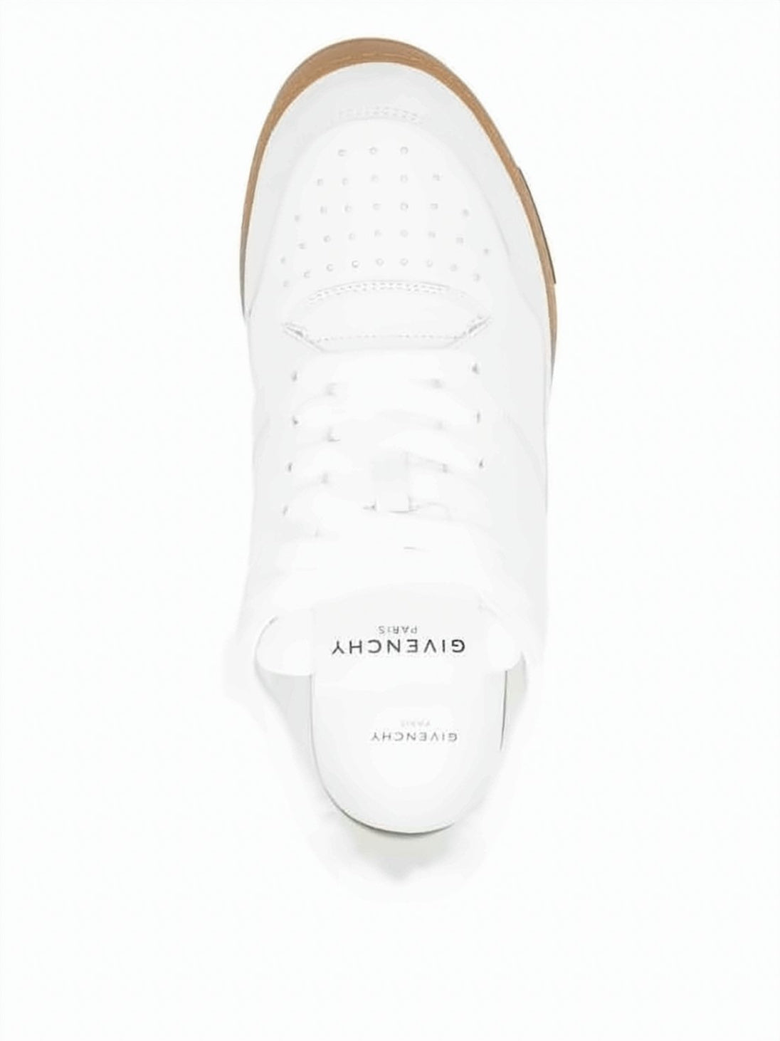 White Low-Top Sneakers with Contrast Sole