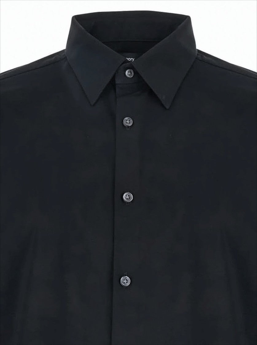 Classic Black Long-Sleeve Button-Down Shirt