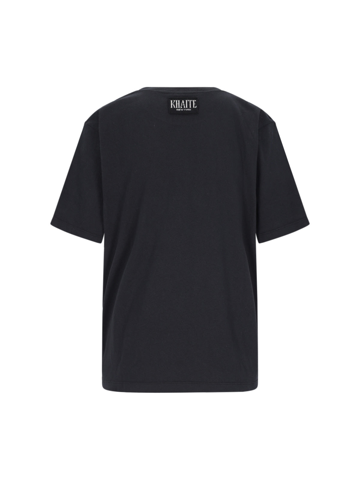 "Mae" T-Shirt, In Black Cotton Jersey