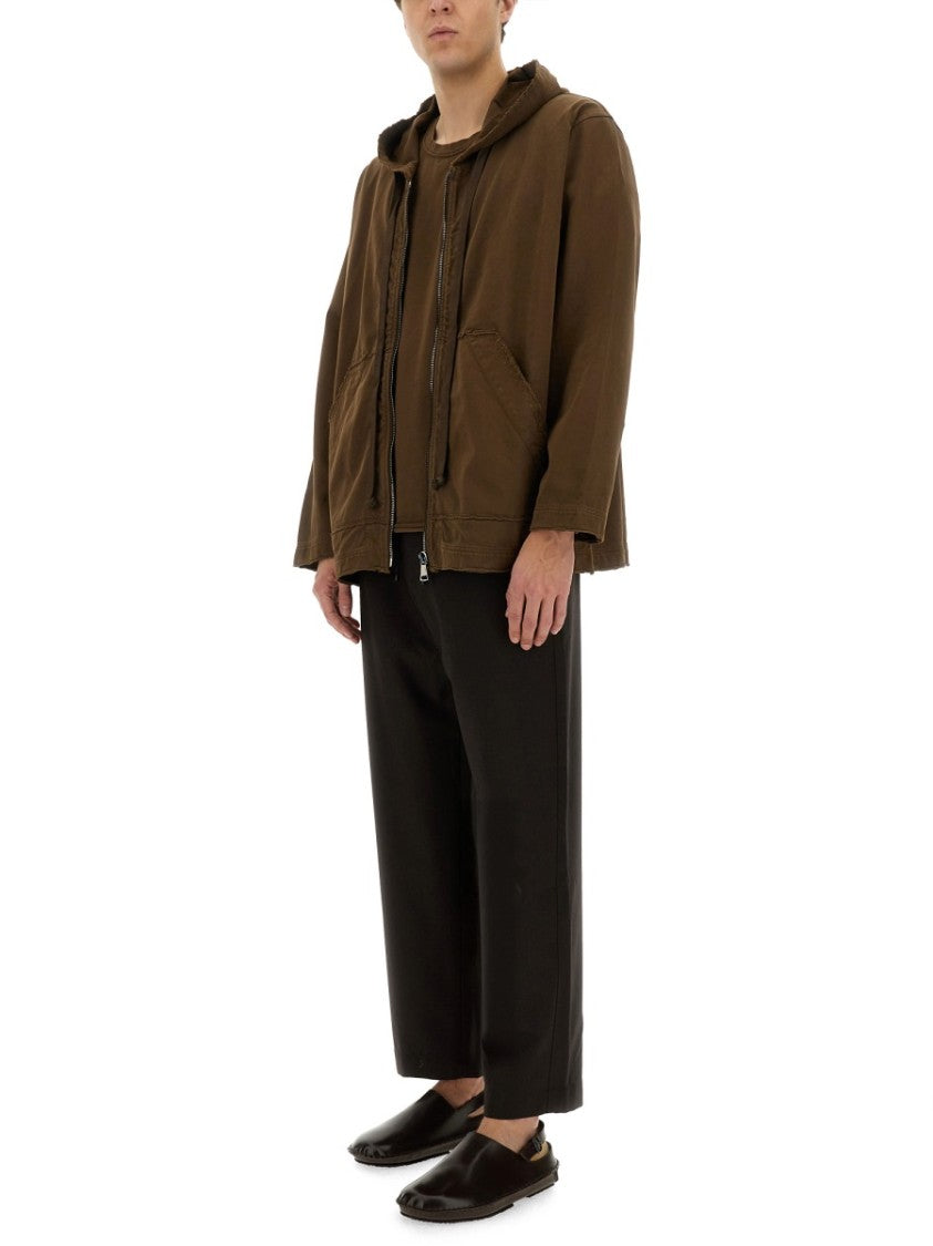 Brown Oversized Zipper Hoodie