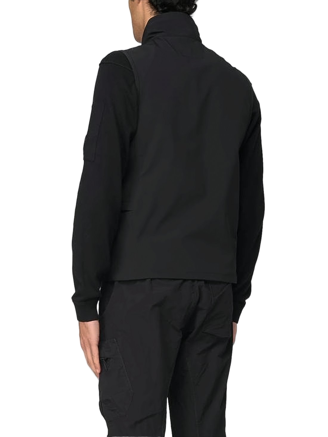 Modern Black Jacket with High Collar