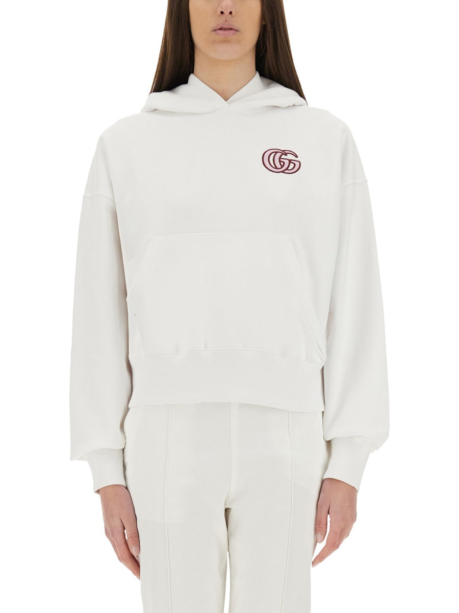 Regular Fit Cotton Sweatshirt with Intricate Embroidery