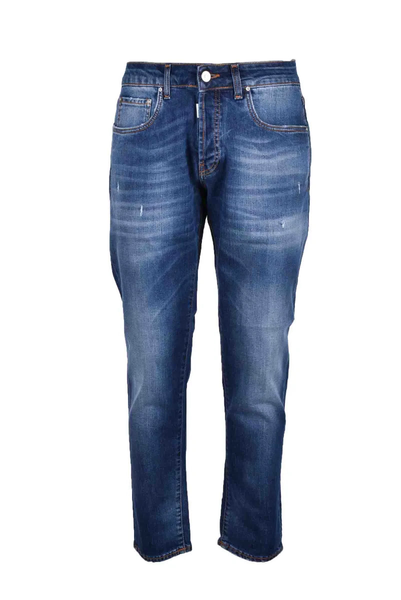 Slim Fit Denim Jeans with Classic Blue Wash
