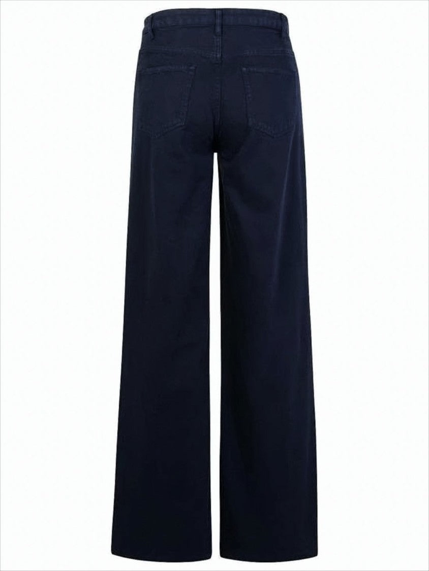 Wide-Leg Indigo Denim Pants