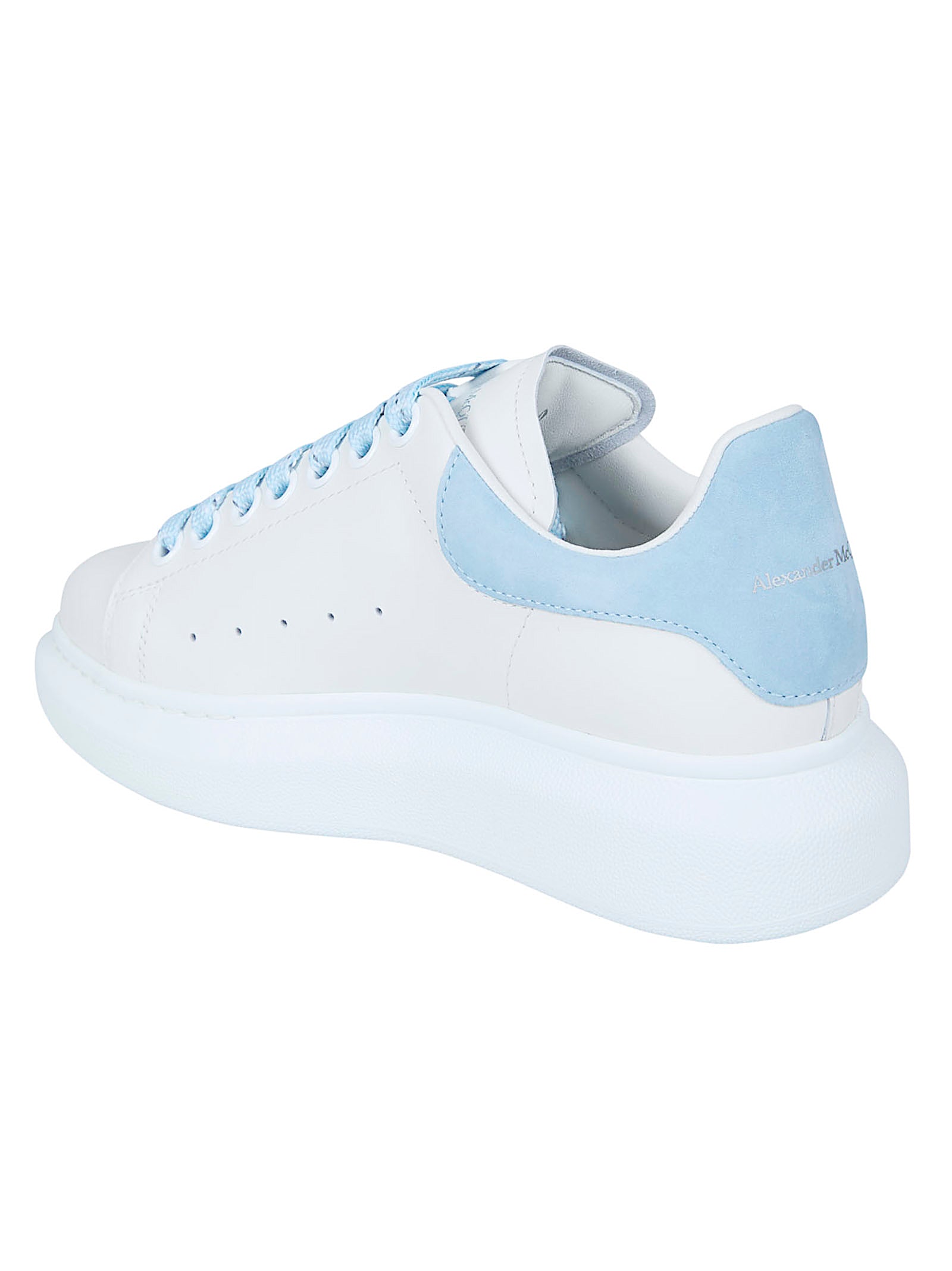 White Leather Oversized Sole Sneakers
