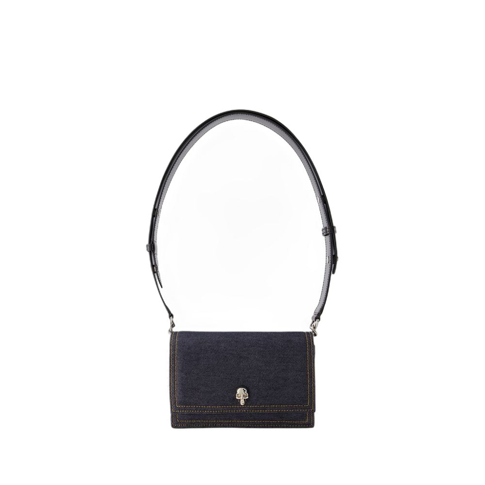 Small Skull Crossbody - Leather - Black