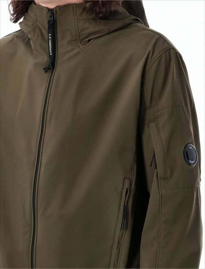 Minimalist Brown High Collar Jacket with Zipper Closure