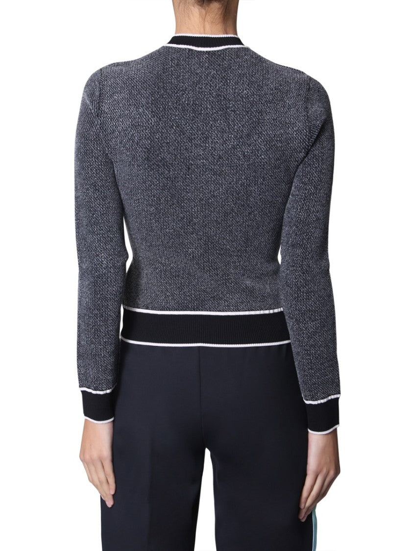 Textured Knit Cropped Sweater
