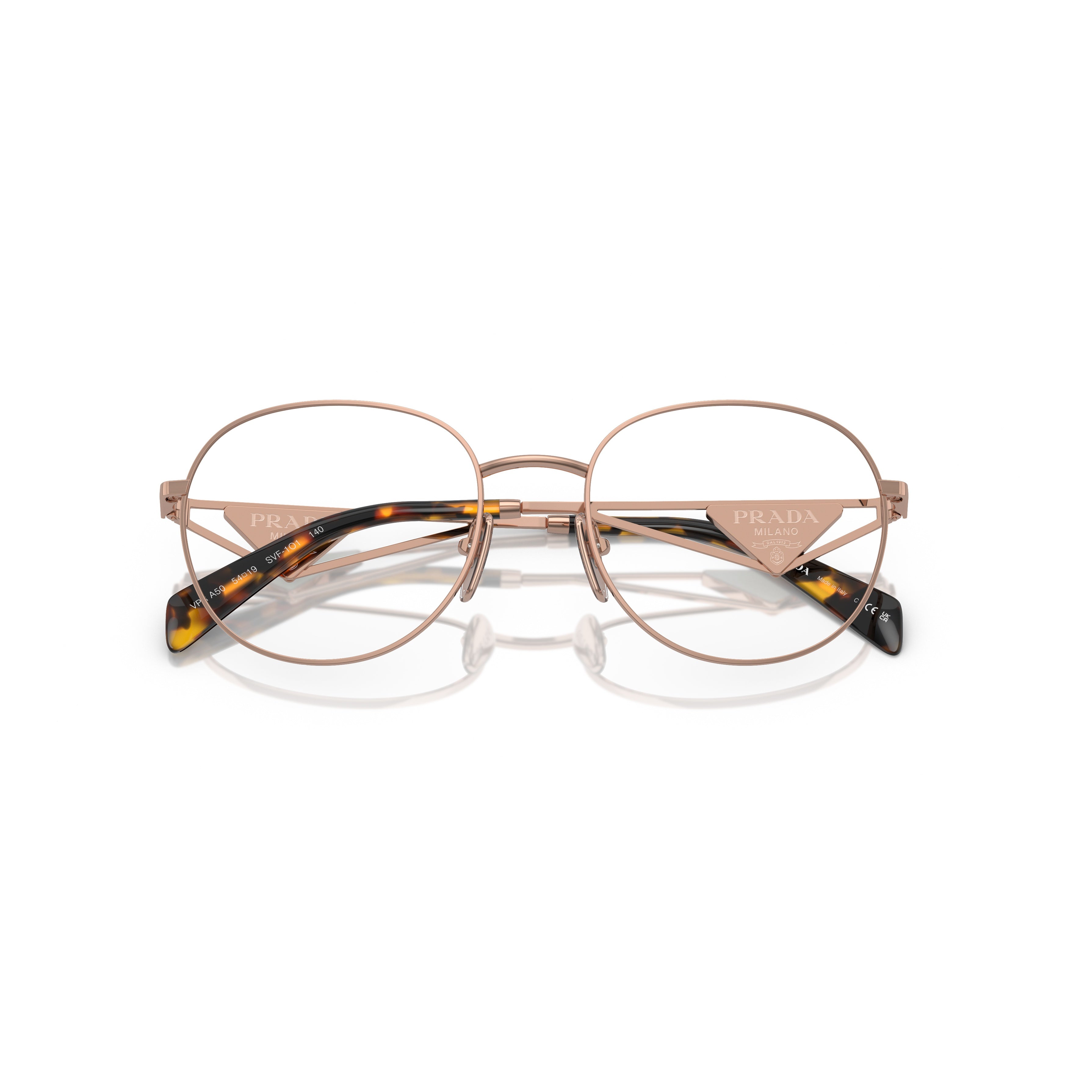 0pr A50v Rose Gold Metal Frame Eyeglasses