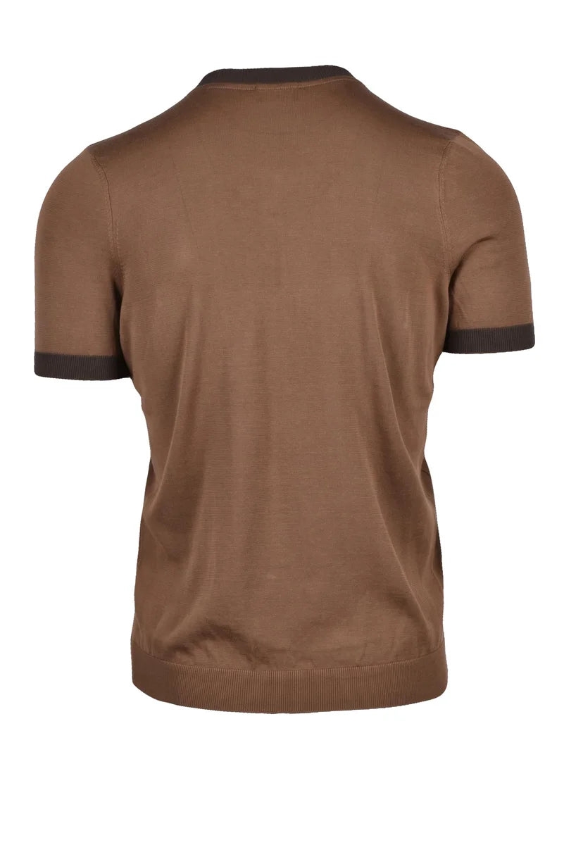 Cotton Polo Shirt - Brown