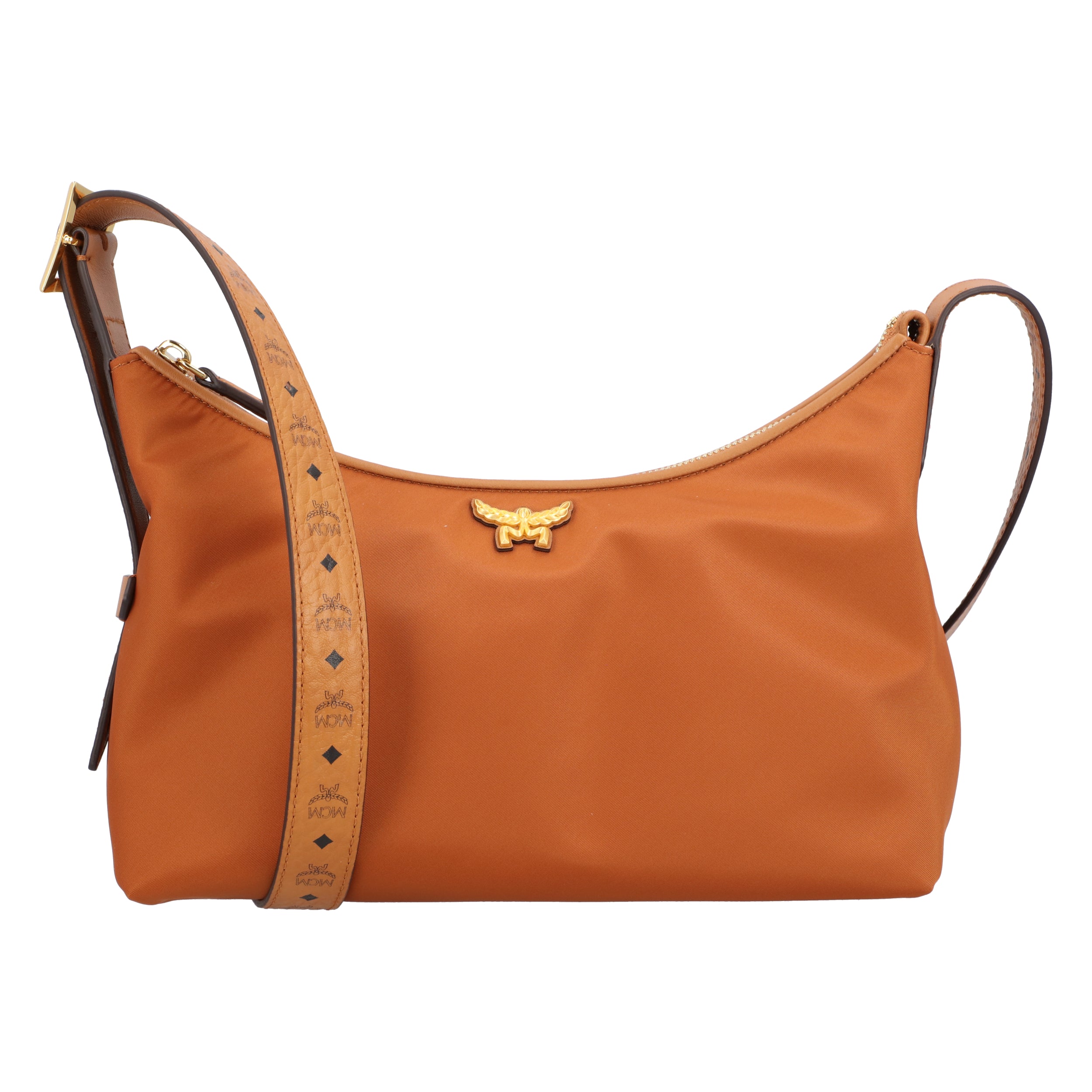 Aren Hobo Bag In Recycled Nylon And Monogram Print Leather
