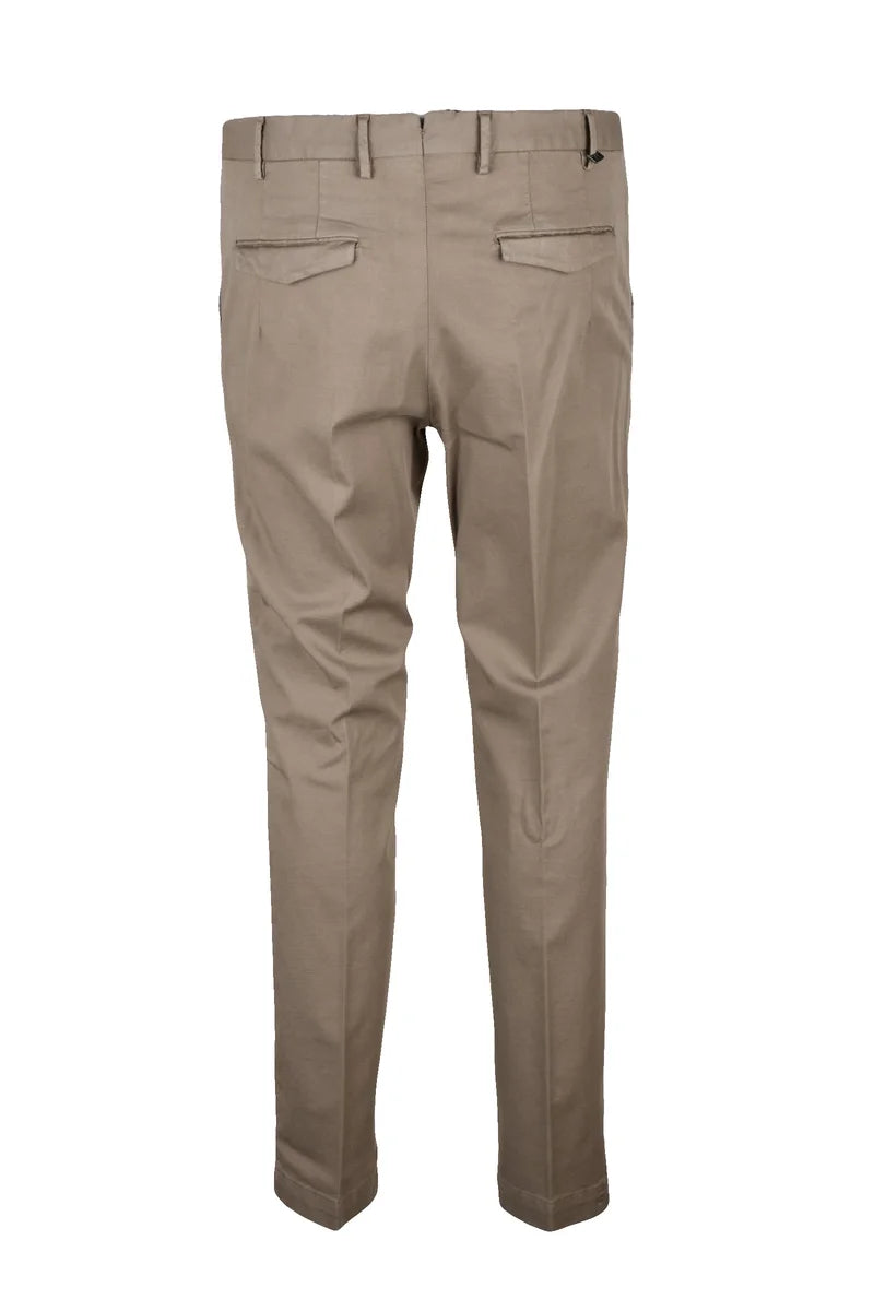 Men's Lyocell/Cotton Stretch Trousers - Turquoise