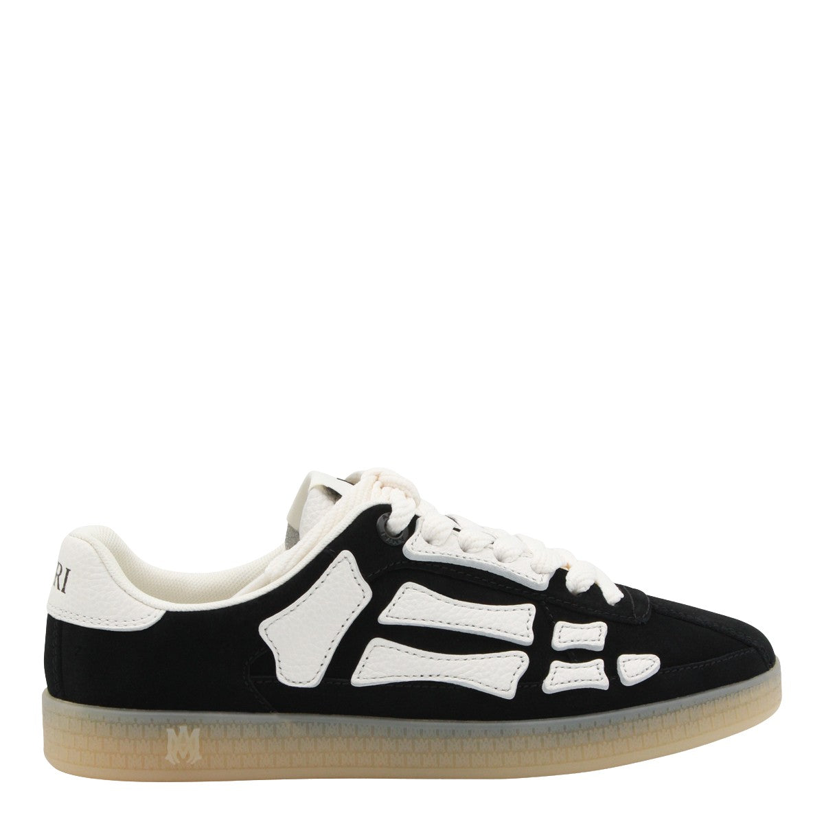 Black Sneakers with White Bone-Shaped Overlays