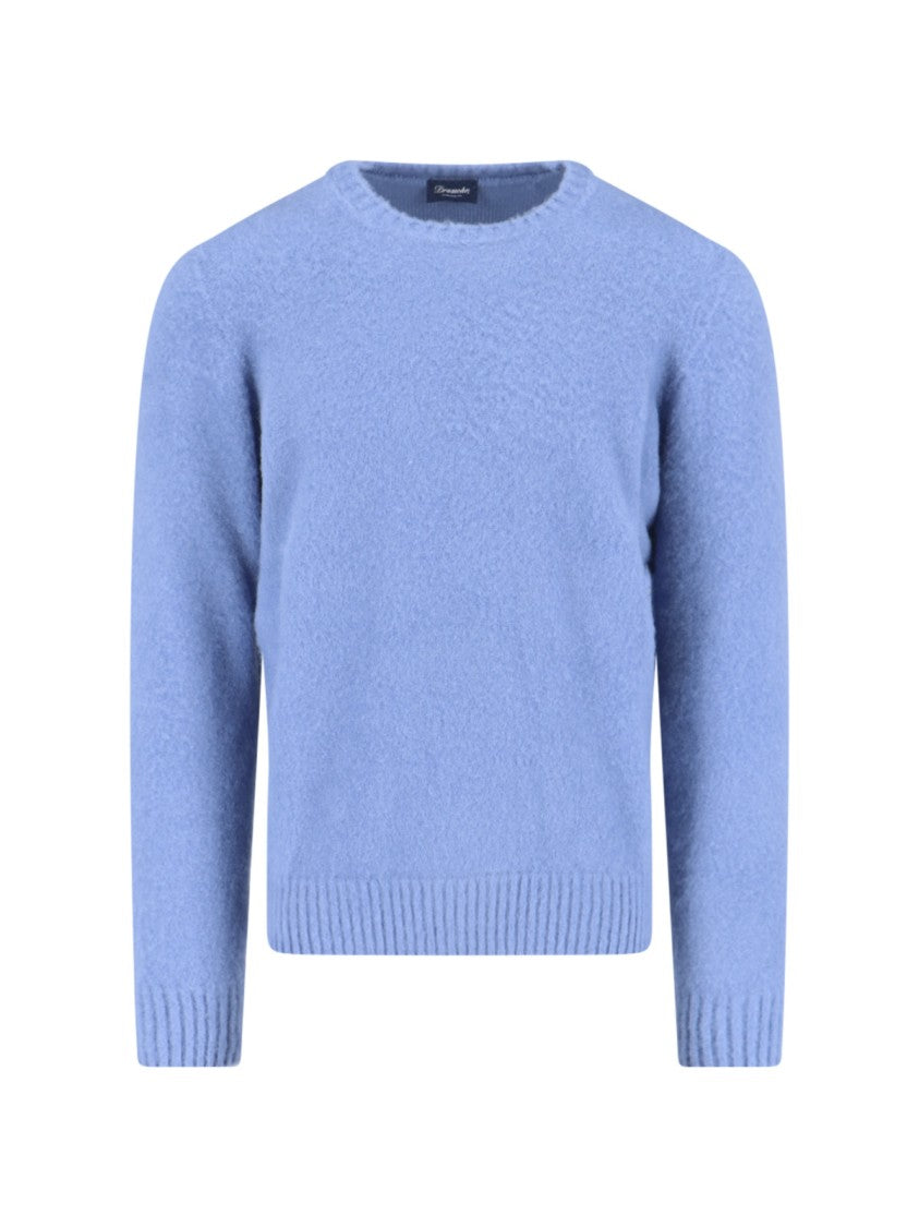 Cashmere Sweater, Light Blue, Crew Neck