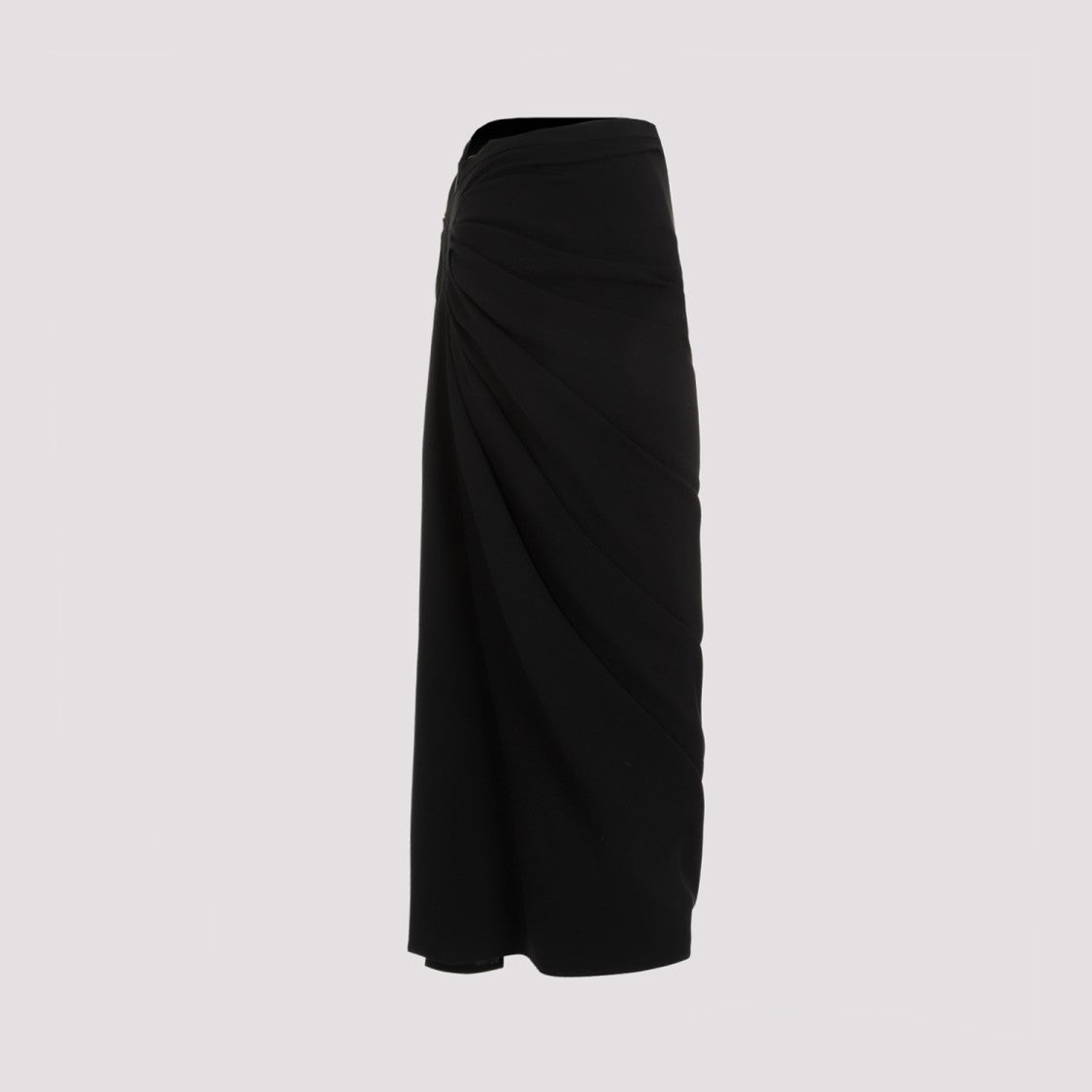 Sonata Black Wool Midi Skirt