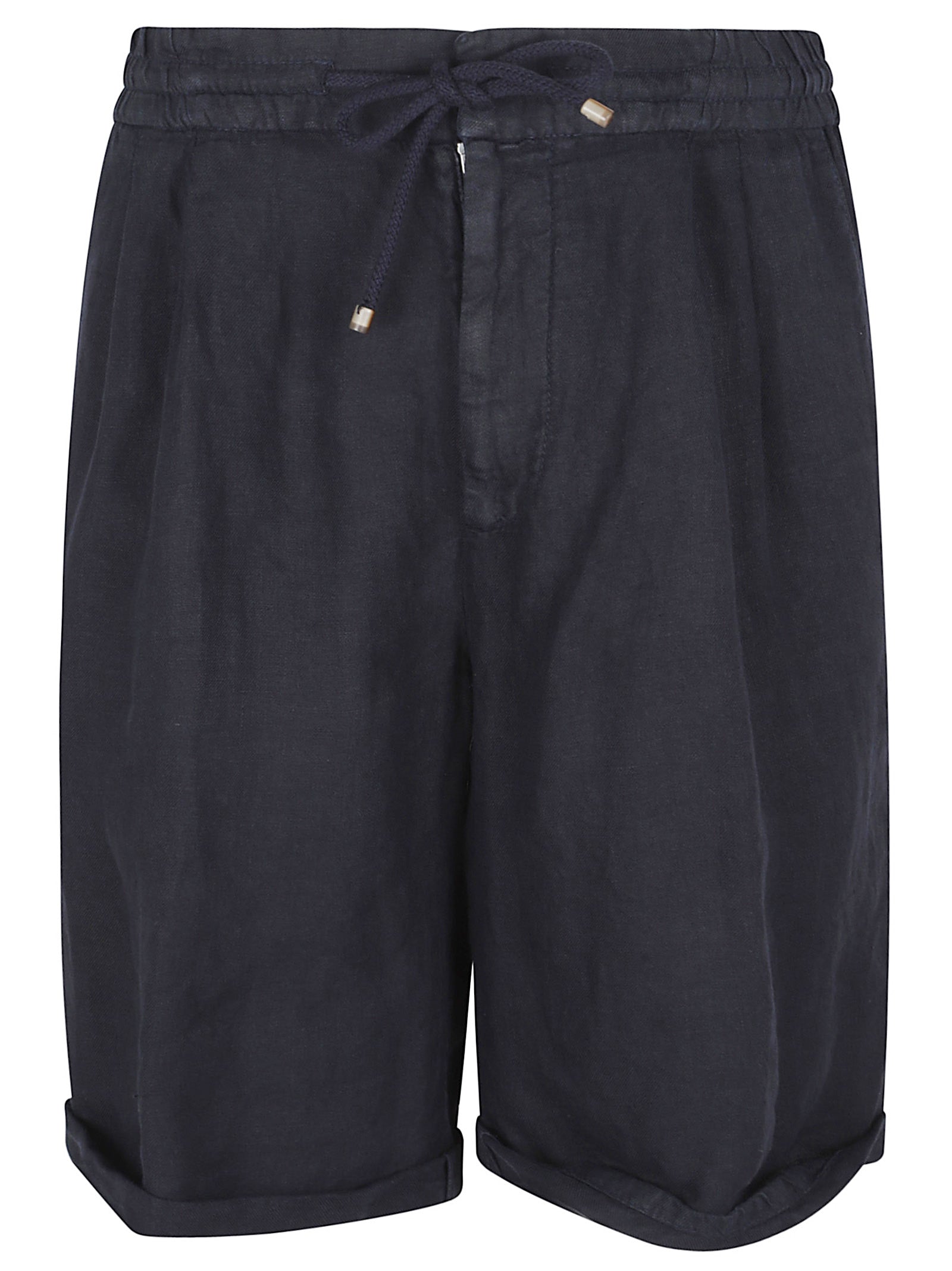 Relaxed Fit Linen Shorts with Drawstring Waistband