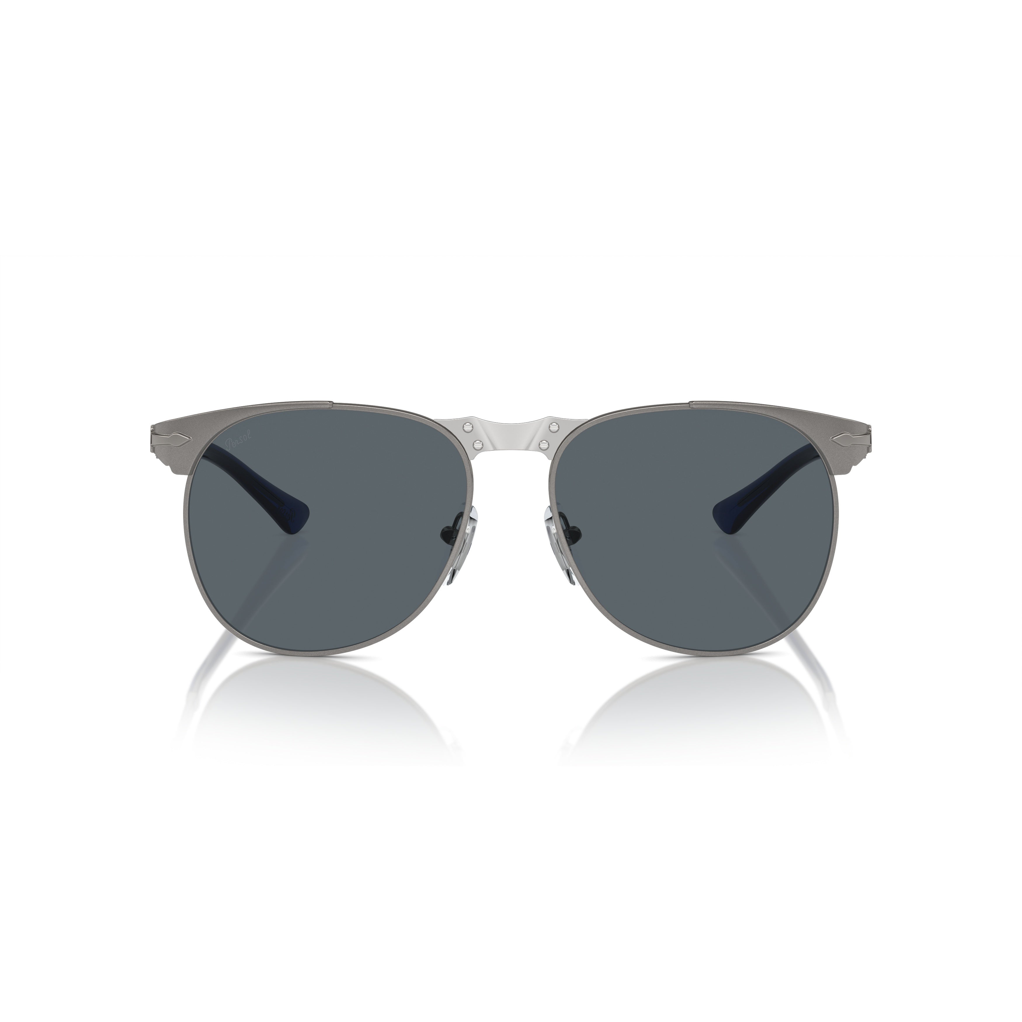 0po1016s Sleek Metal Aviator Sunglasses with Dark Lenses