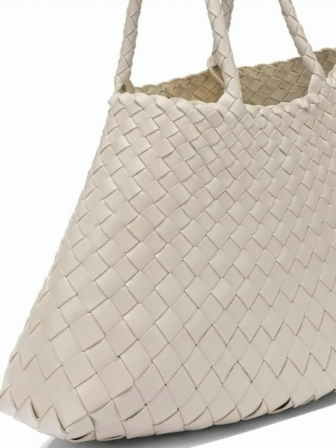 Woven Buffalo Leather Tote Bag