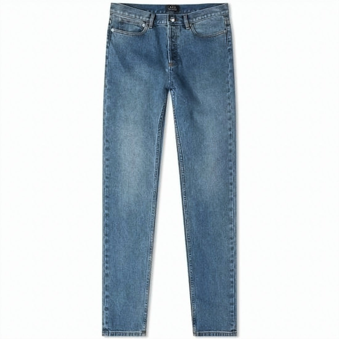 Slim-Fit Medium Blue Denim Pants