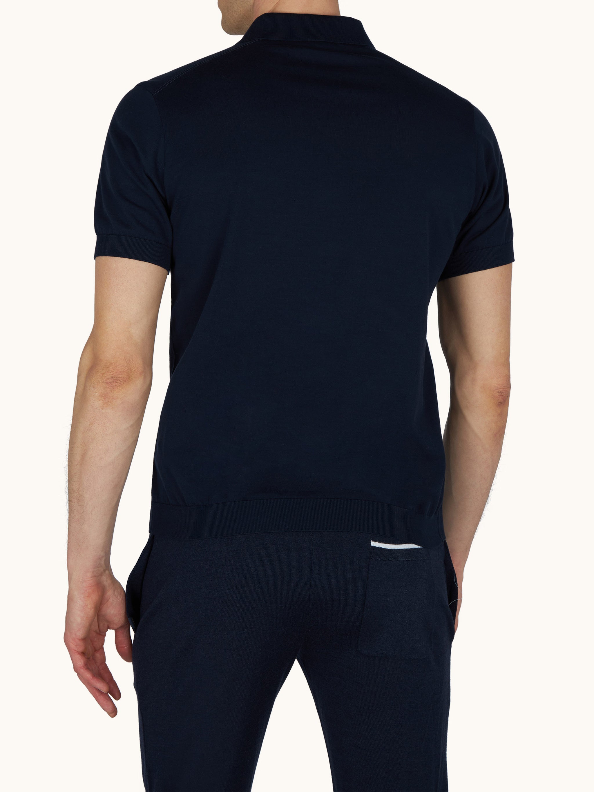 Blue Polo Bottoni Classic Cotton Polo