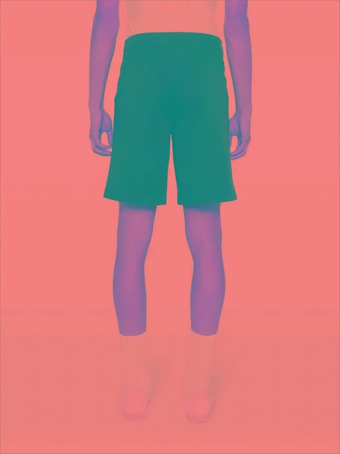 Tailored Blue Shorts with Button