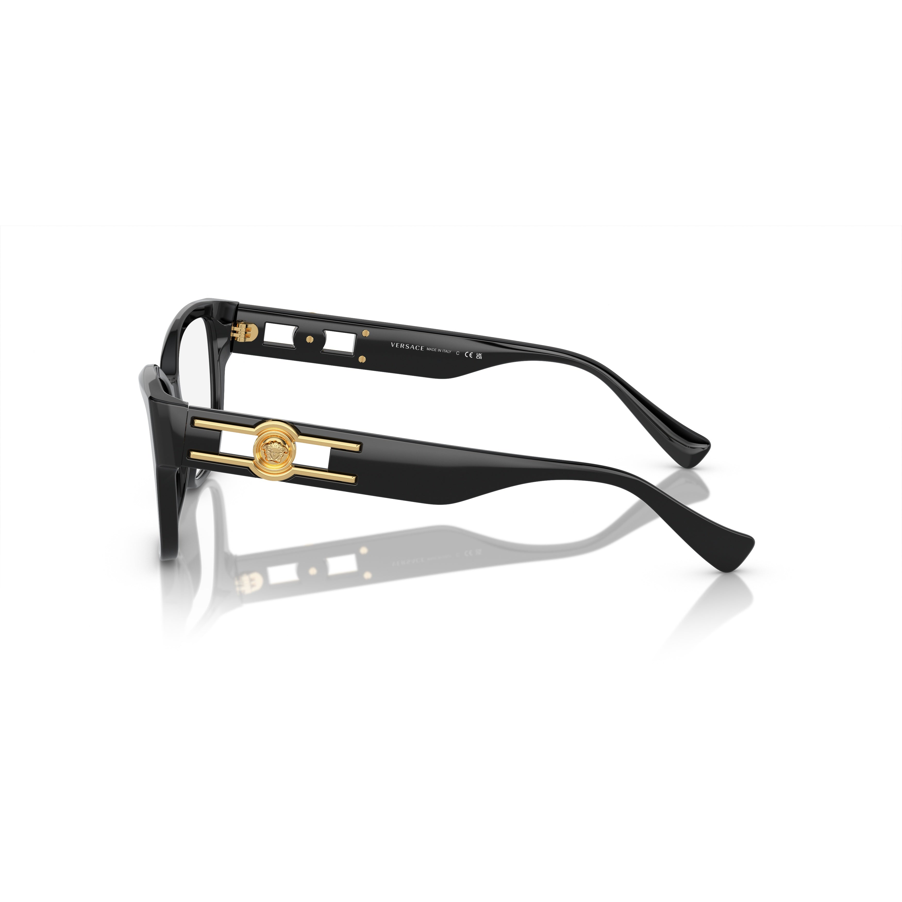 0ve3347 Rectangular Black Acetate Sunglasses