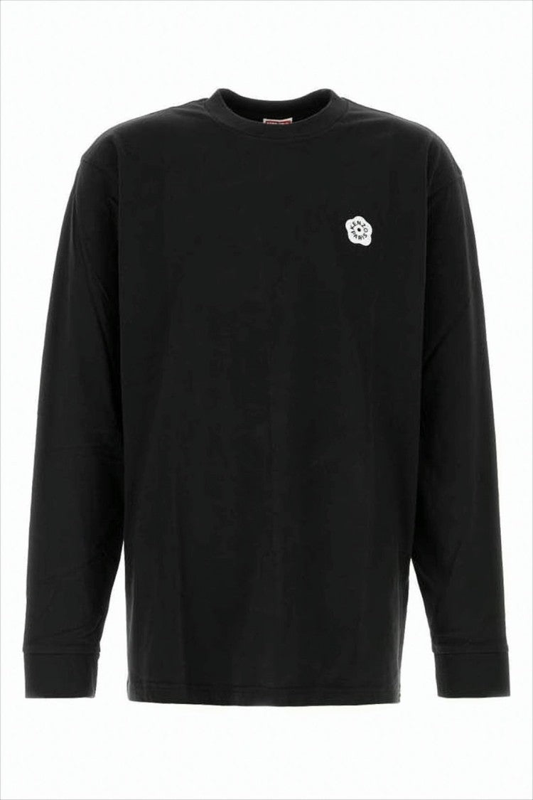 Relaxed Fit Long-Sleeve T-Shirt With Floral Graphics