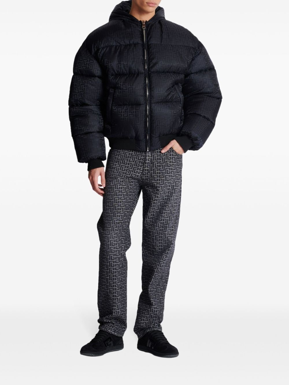 Signature Monogram Print Padded Jacket