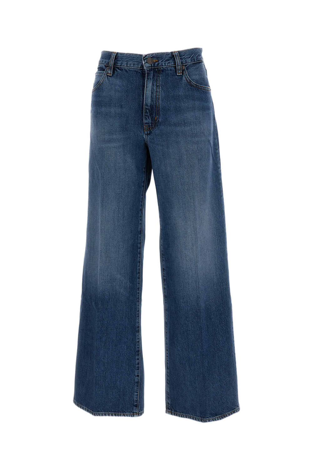 Relaxed-Leg Mid-Rise Jeans
