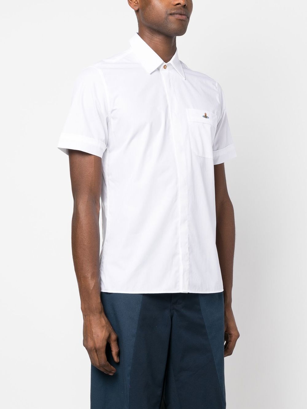 Classic Collar White Organic Cotton Shirt