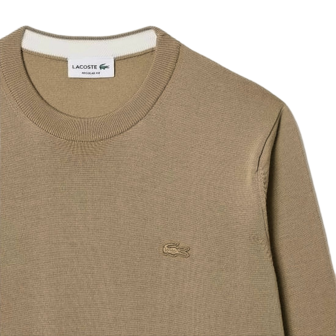 Fine Knit Brown Crew Neck Sweater