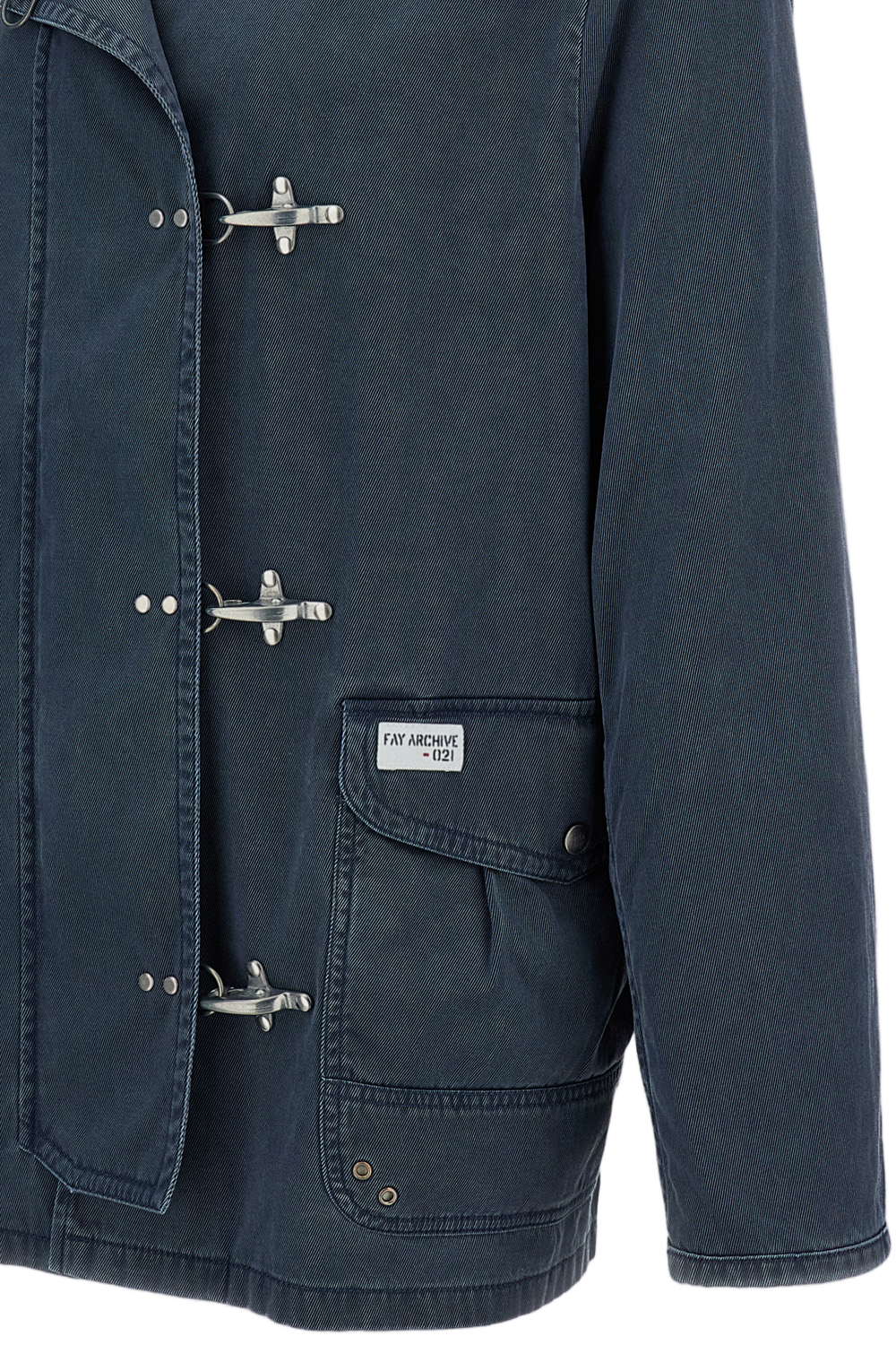 Iconic 4 Ganci Resinated Cotton Twill Jacket