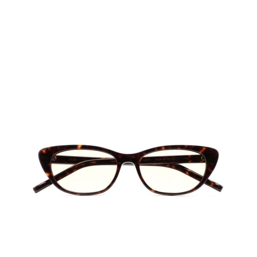 Cobb Cat-Eye Eyeglasses with Glossy Tortoiseshell Frame