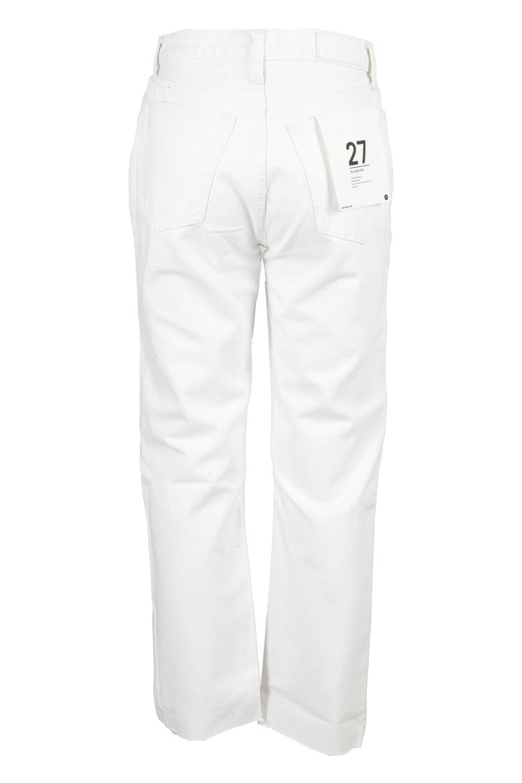 70S Stove Pipe Stove Pipe Jeans In White Denim