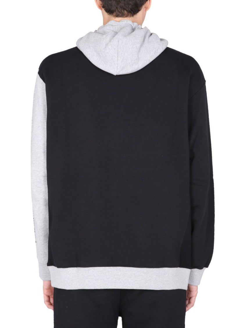 Color-Block Sweatshirt With Flocked Logo Detail