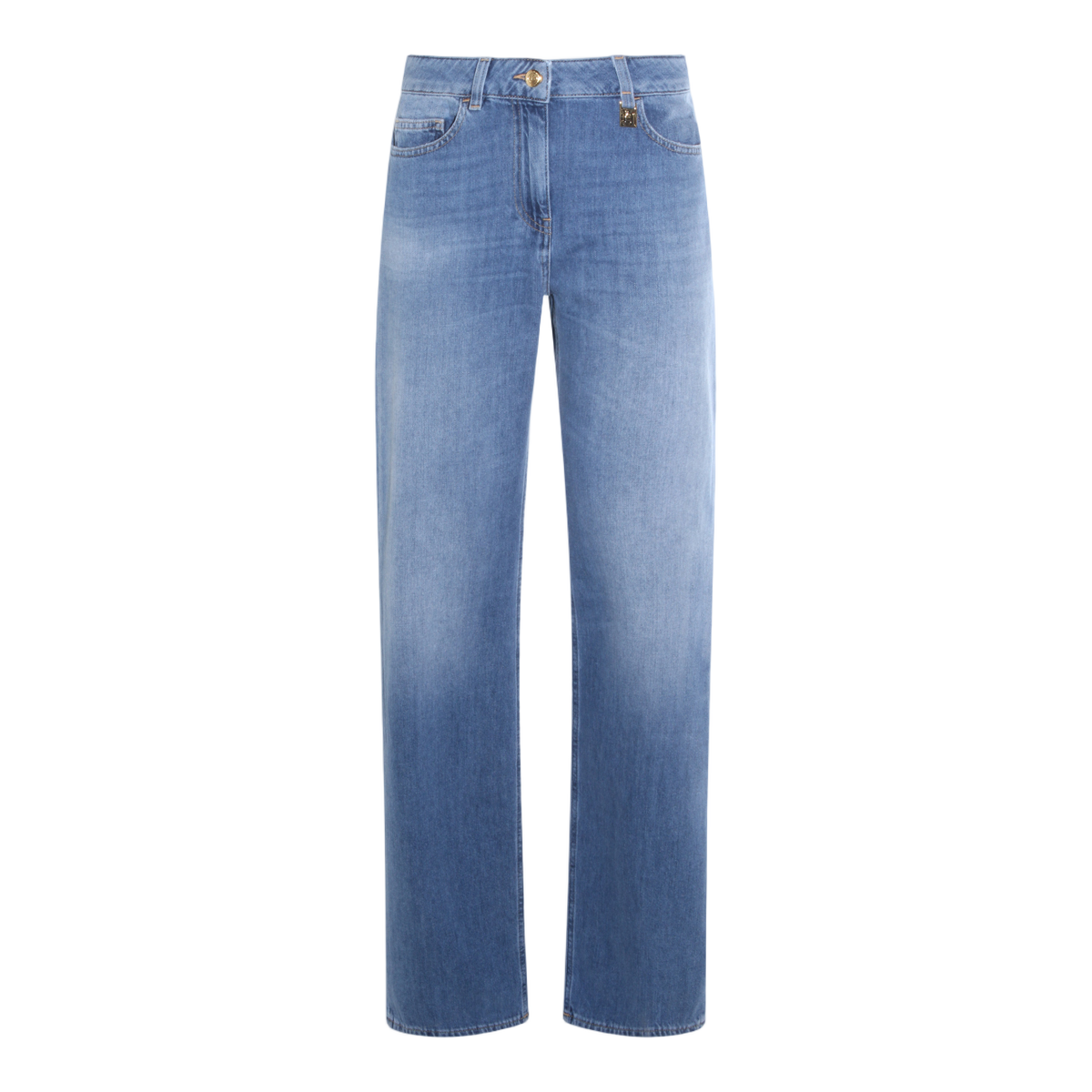 Straight-Leg Denim Jeans with Five-Pocket Styling