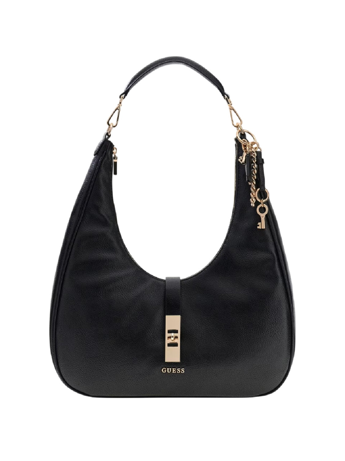 Faux Leather Zip Shoulder Bag