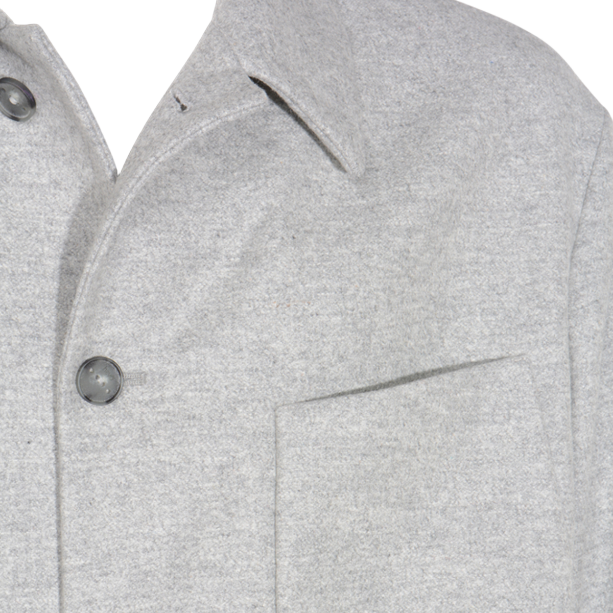 Heathered Grey Jacket with Classic Collar