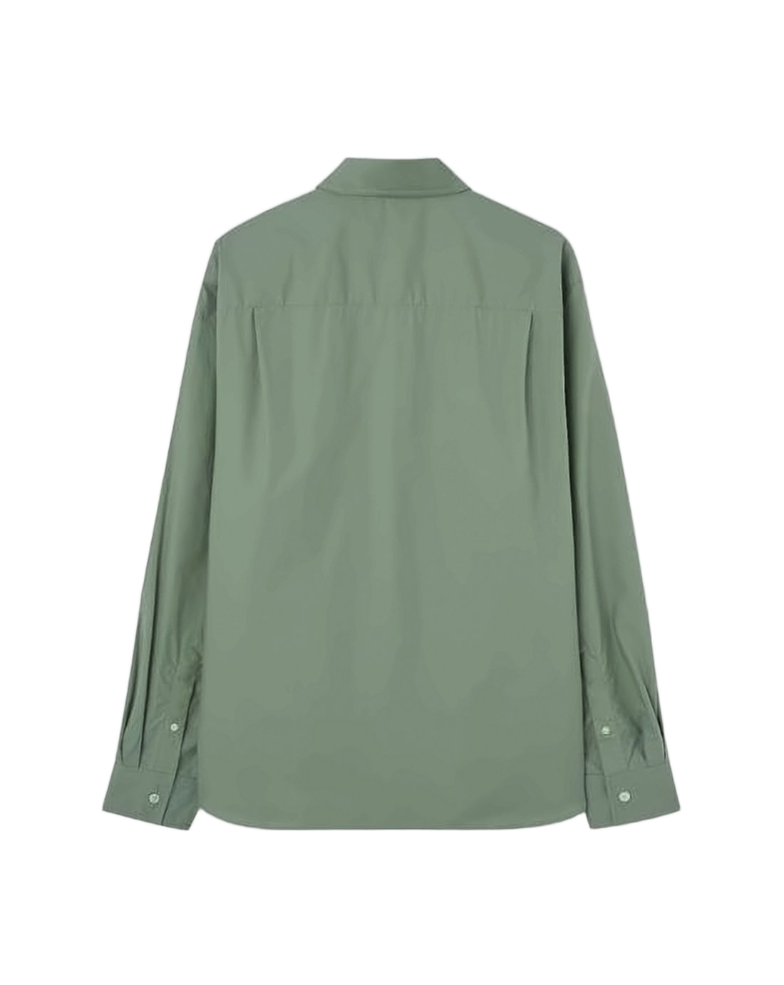 Long-Sleeve Button-Down Shirt with Embroidered Fox Emblem