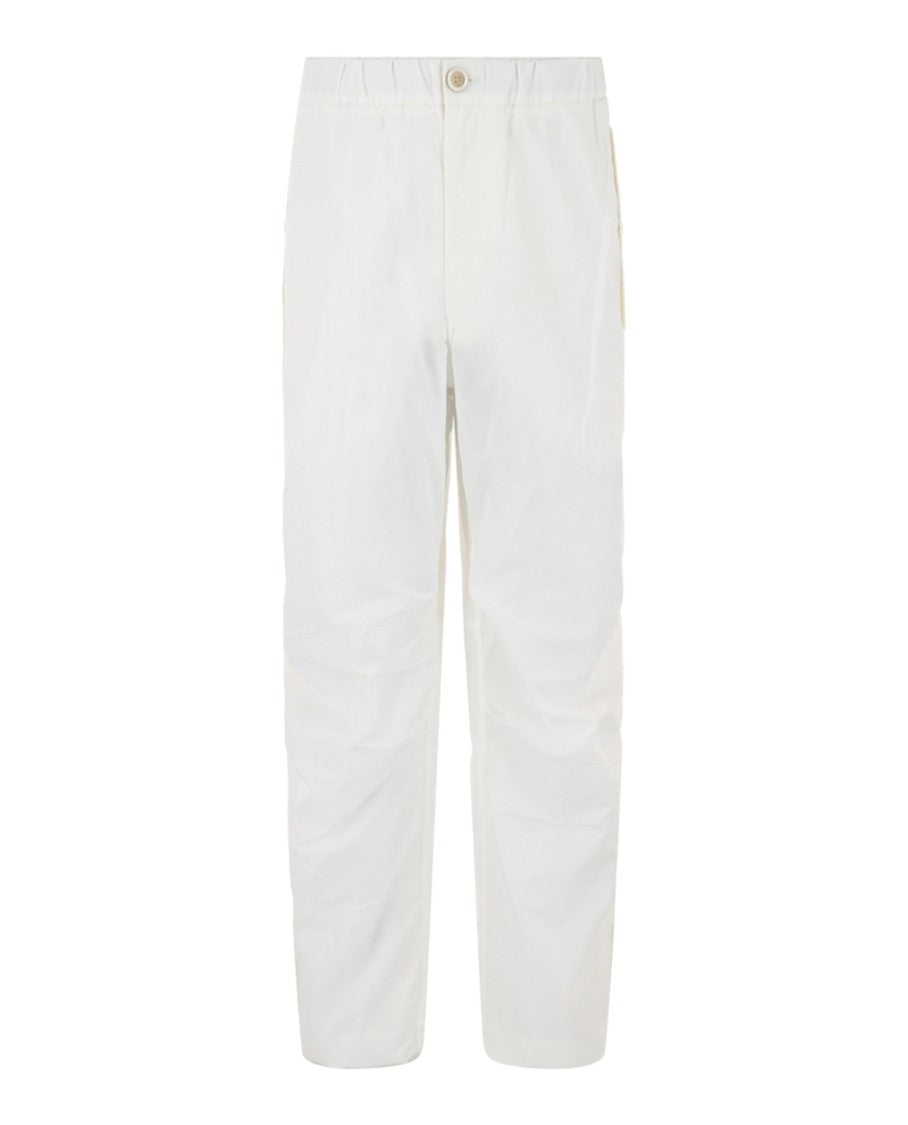 Mid-Rise Straight Leg Pants With Flap Pockets