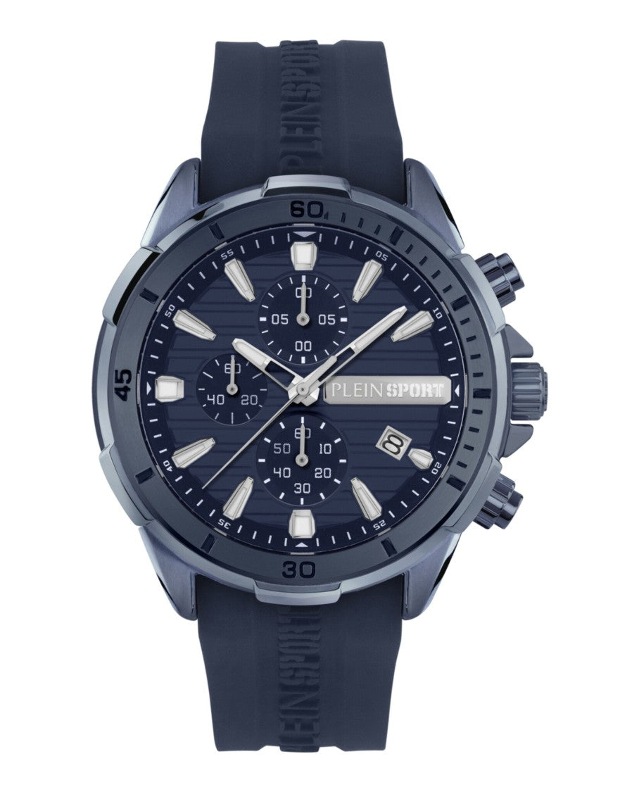 Impact Chronograph Watch With Blue Enamel Dial