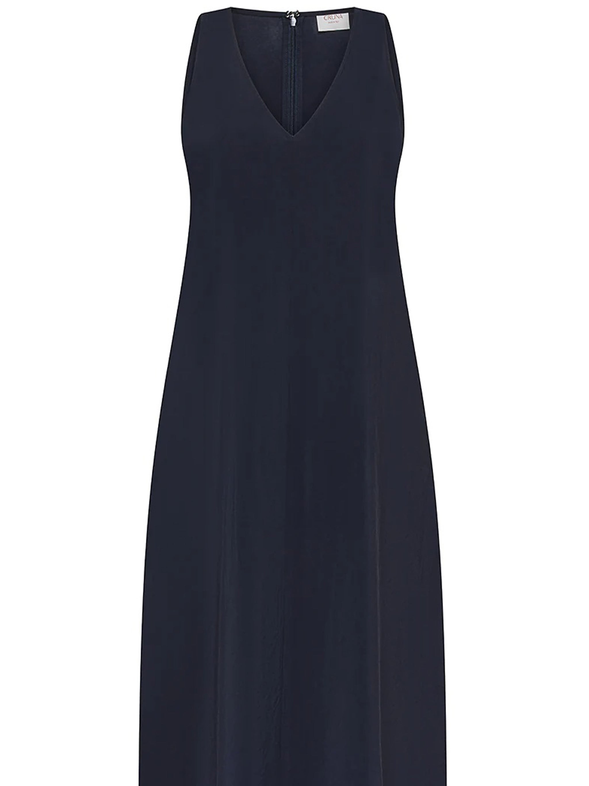 Sleeveless Midi V-Neck Flared Silhouette Dress