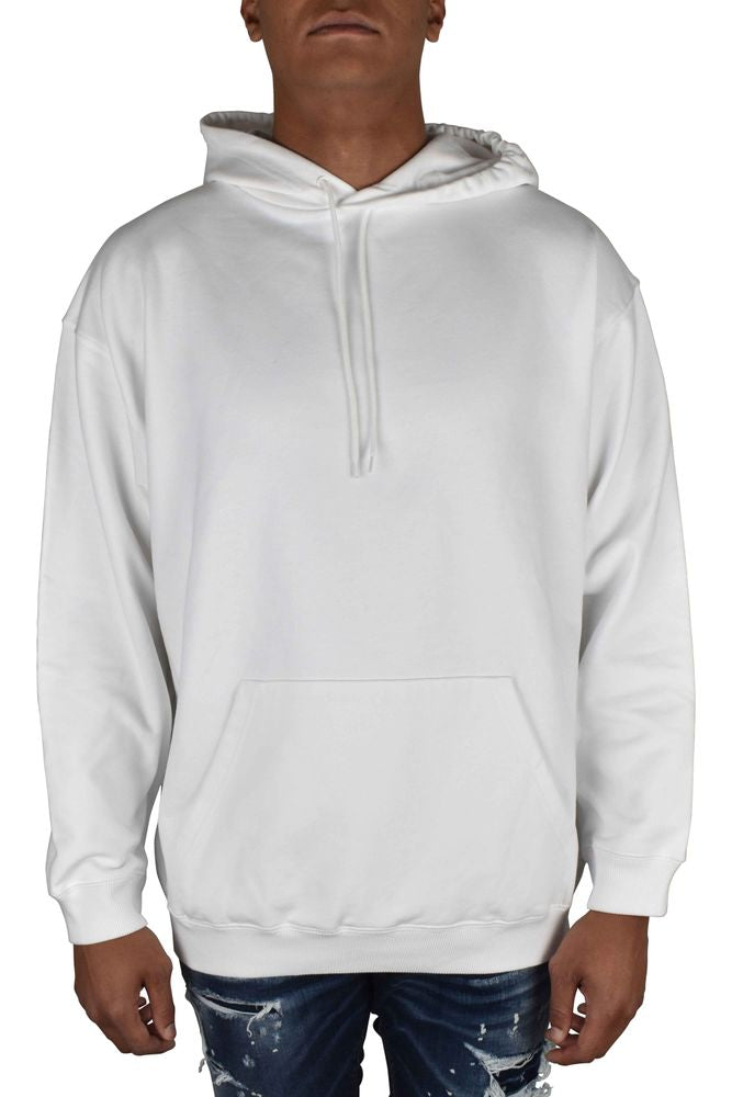 Hooded White Cotton Sweatshirt With Iconic Logo