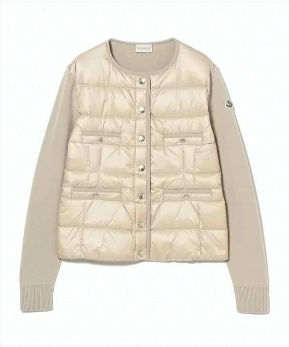 Quilted Wool Blend Cardigan