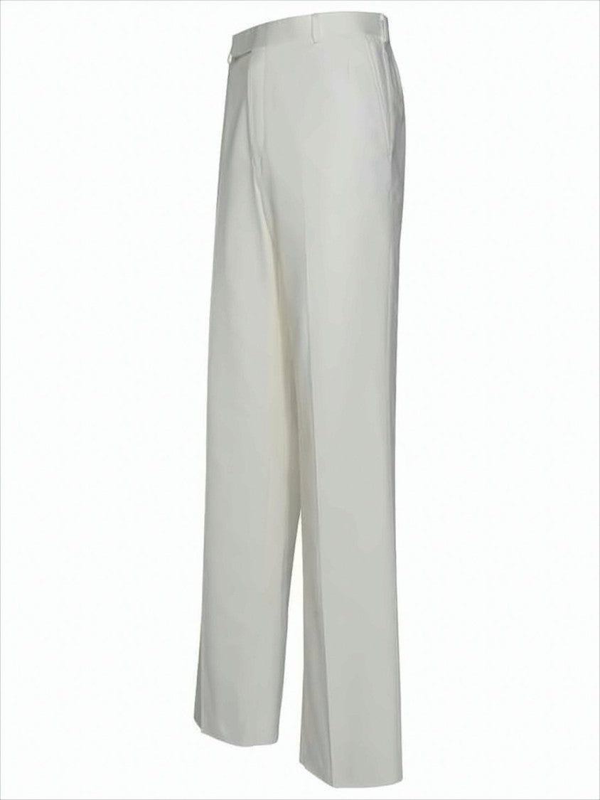 Straight-Leg Pants with Minimalist Design and Tricolor Detail