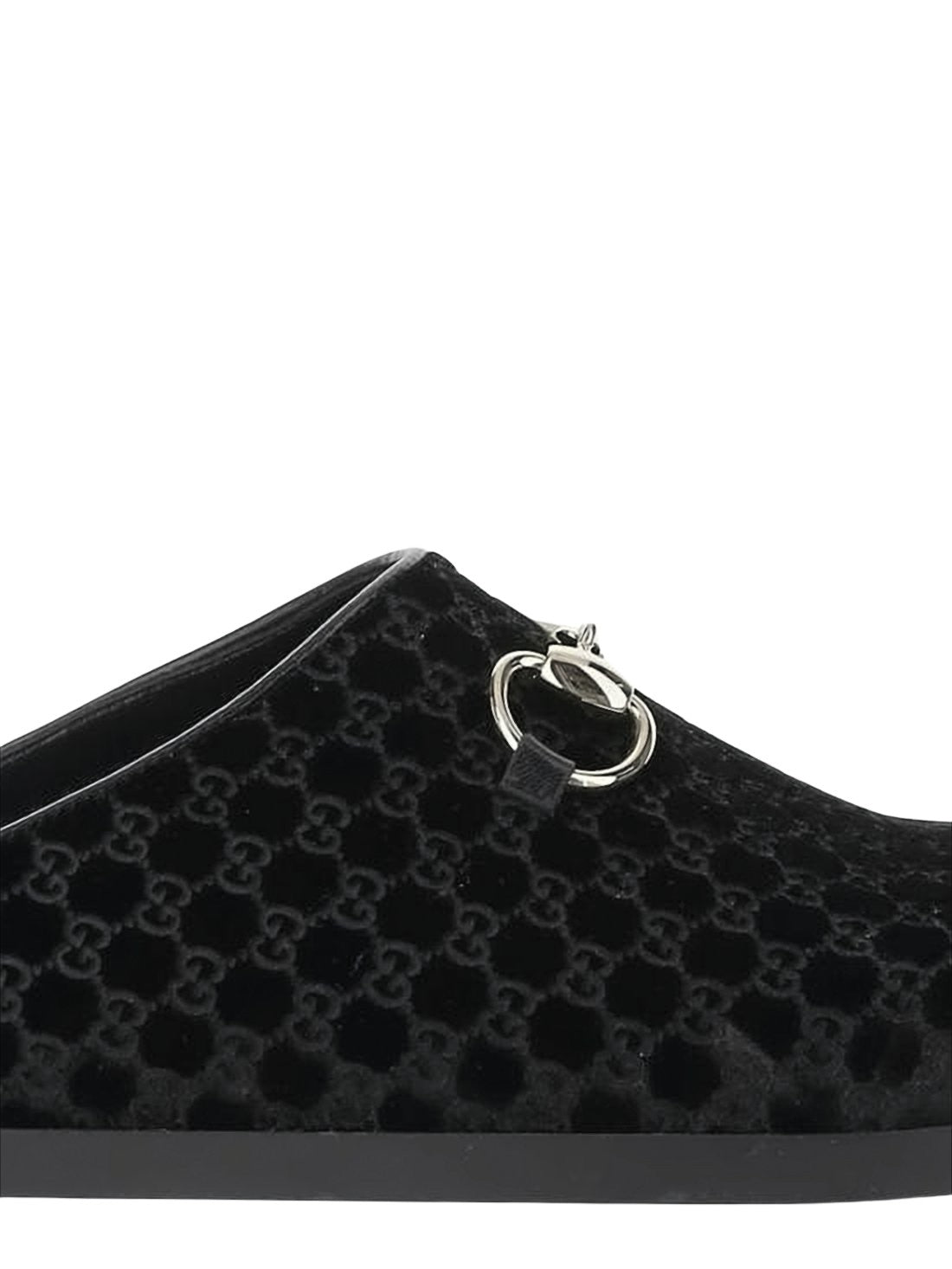 Black Velvet Slip-On Mules