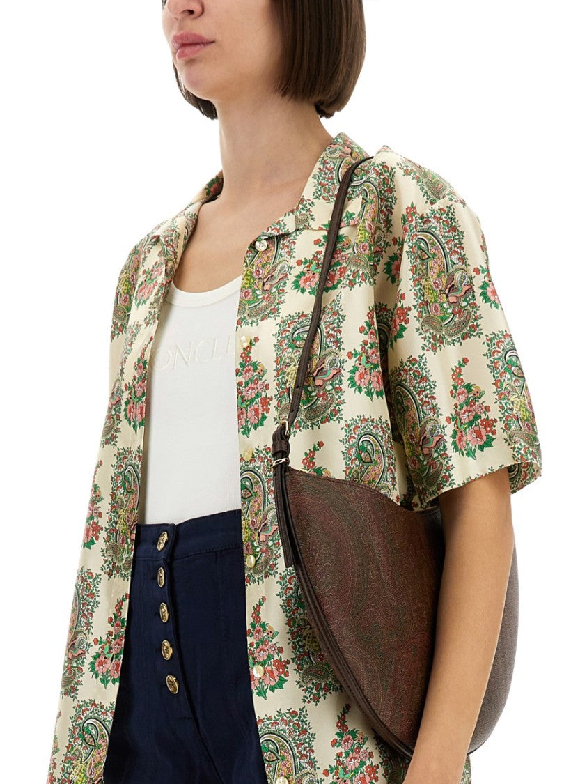 Paisley And Floral Print Silk Shirt