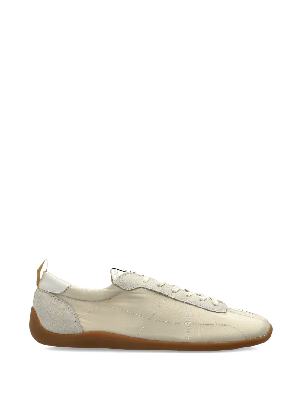 Beige Silk And Nylon Sneakers