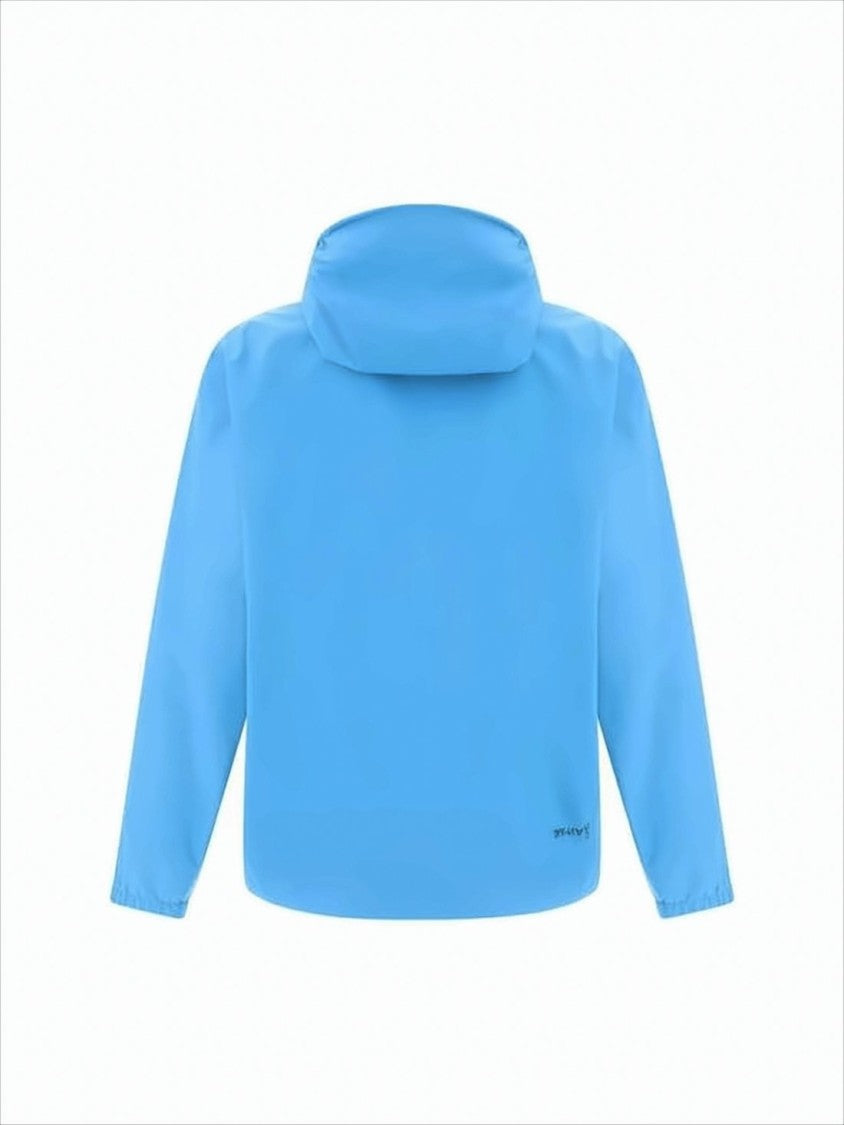 Lightweight Hooded Jacket in Bright Blue Polyester