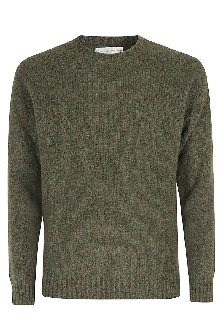 Textured Crew Neck Sweater
